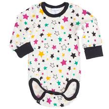 Eco Friendly Onesie With Colorful Stars Gender Neutral