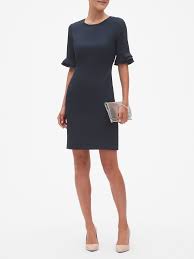 Frill Cuff Sheath Dress Banana Republic Factory Sheath Dresses Work Women Dress Sale Women Dress Online