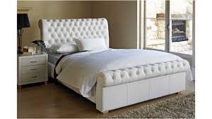 Florence Queen Bed White Leather Bed Bed Bedroom Furniture