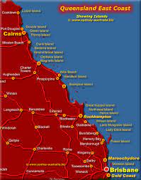 Qld East Coast Map Queensland Map Showing East Coast And Islands