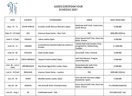 View the latest european tour golf leaderboard on bbc sport. Ladies European Tour Schedule 2021 Golfpunkhq