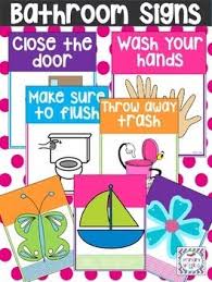 Bathroom Signs Bathroom Printables Bathroom Rules Printable Kids Bathroom Sign