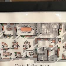 The Office Us Tv Show Office Floor Plan Poster Dunder Etsy In 2020 Office Floor Plan Floor Plans Apartment Floor Plan