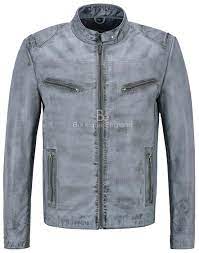 Men S Light Blue Retro Biker Style Motorcycle Strong Buffalo Leather Jacket Sr 02 Jackets Men Fashion Cool Jackets For Men Leather Jacket Men