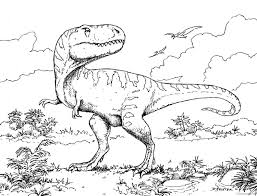 T Rex Coloring Pages Jurassic Park Coloring4free Coloring4free Com