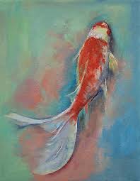 Art Drawing Girl Illustration Koi Fish Painting Koi Painting Koi Art Fish Painting