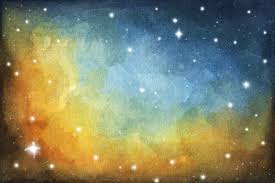 Premium Vector Abstract Galaxy Painting Watercolor Cosmic Texture With Stars Night Sky Milky Way Deep Interstellar Bright Sky With Purple And Brown Clouds White Stars Splash