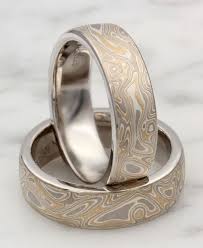 Mokume Gane Wedding Bands Krikawa Master Jewelers Mokume Gane Wedding Band Sets Wedding Bands