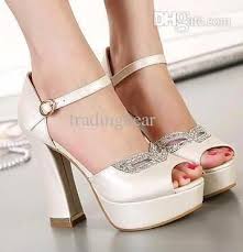 Rhinestone Fox Mask Bridal Heels White Heel Ivory Shoes Comfortable Thick Heel Pla Wedding Shoes Platform Bride Shoes Wedding Shoes Comfortable Heels