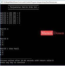Tuliskan perhatikan gambar dibawah ini merupakan array … Array Dua Dimensi C Lengkap Contoh Program Dan Penjelasan Materi Dosen