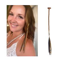 Mule Hair Charm With Clip in Hair Extension, Interchangeable Hair Jewelry,  Festival Hair