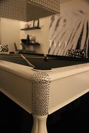 My White Pool Table With Black Velvet Fabric The Pool Table Was A Wood Grain All Over The Sides On Top When I H White Pool Table Pool Table Room Pool