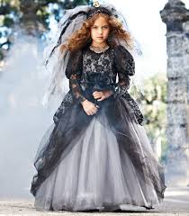Dark Bride Girls Costume Ghost Bride Costume Princess Costume Kids Bride Costume