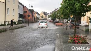 Noun nominative ein das unwetter: Unwetter Bringt Wassermassen Onetz