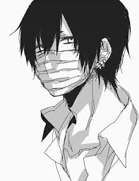 Black And White Anime Boy Scary Anime Guy With Creepy Smile Purple Skin And Top Hat Google Search Anime Monochrome Anime Guys Cute Anime Boy