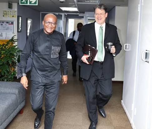 IN PICTURES: Minister for @dojcd Nkhensani Mmamoloko Kubayi, Deputy Minister, Andries Nel, NDPP, Adv Andy Mothibi, and senior management captured earlier arriving for the Aspirant Prosecutor Programme Graduation Ceremony. 📷DOJ&CD/Lwandile Ngaxa