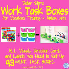 Super Bundle Of Dollar Store Vocational Work Task Boxes 43 Activities With Visuals And Directions In All Printable Task Boxes Work Task Dollar Stores
