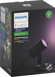 Philips Hue White And Color Ambiance Lily Outdoor Spot Light Extension Kit Multicolor 802074 Best Buy