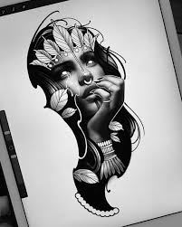 A versatile and neutral option. Akingtattoo Girl Face Tattoo Leg Tattoos Women Face Tattoos For Women