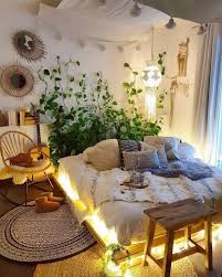 Loop a dimly glowing bulb and cord kit around a nail for a minimalist alternative to a bedside lamp. 71 Cozy Minimalist Bedroom Decorating Ideas With Special Look Bedroomdecorating Bedroomideas Minimalistbedr Bohemian Bedroom Decor Home Decor Bedroom Design