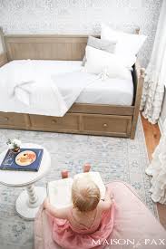 Metal twin daybed with trundle: Rustic Feminine Neutral Little Girl Room With Daybed Maison De Pax