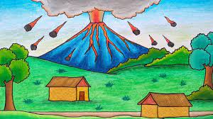 26 gambar gunung berapi meletus kartun gambar kartun ku. Menggambar Dan Mewarnai Gunung Meletus Menggambar Pemandangan Gunung Gambar Gunung Berapi Youtube