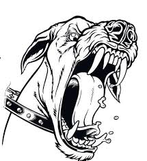 See more ideas about drawings, animal drawings, dog drawing. Furious Animated Barking Dog Tattoo Design Dog Tattoos Dog Tattoo Pitbull Art