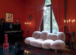 Unique sofa in marble composite with upholstered shearling seating and bronze sculptural buttons. Unique Sofas One Of A Kind Couches