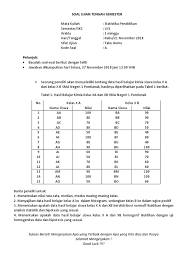 Check spelling or type a new query. Soal Uts Statistika