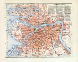 Die karten basieren auf den freien geodaten von openstreetmap und sind frei nutzbar. St Petersburg Historischer Stadtplan Karte Lithographie Ca 1912 A