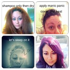 Manic Panic Purple Haze Hair Was Lifted Slightly Wash With Cheapo Clarifying Shampoo First To R Manic Panic Purple Haze Summer Hair Color Clarifying Shampoo