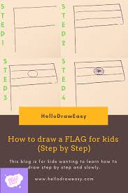 Drawing for kids how to draw word cartoons with letters & numbers: How To Draw A Flag For Kids Step By Step Stepdraw