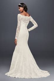 Off The Shoulder Scalloped Lace Mermaid Dress David S Bridal Lace Mermaid Wedding Dress Wedding Dresses Mermaid Dress Lace