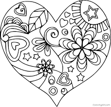 You can use our amazing online tool to color and edit the following heart design coloring pages. Heart With Beautiful Patterns Coloring Page Coloringall
