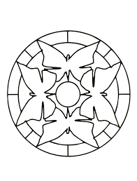 Kids will love the fun images of beaches, parks, flowers, animals, ice cream, and more summertime fun of these coloring pages. Four Butterflies Mandala Easy Mandalas For Kids 100 Mandalas Zen Anti Stress