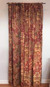 Pottery Barn Clara Burnt Red Rust Floral Drapes Curtain Panels Set Of 4 50x96 Potterybarn Traditional Floral Curtains Panel Curtains Drapes Curtains