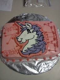 Unicorn Cake Used Similar Photo For Buttercream Transfer Technique For A S 9th With Rainbow Hair And Golden Horn Unicorn Cake Butter Cream Bday Party