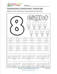 Tracing Numbers And Number Words Number 8 Kindergarten Worksheets Number Words Worksheets Worksheets