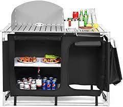 Maybe you would like to learn more about one of these? Amazon Com Giantex Outdoor Camping Kitchen Table Portable Camping Grill Table With Windscreen And Remove Sink Outdoor Camping Cook Station For Bbq Party Picnics Backyard Activities Sports Outdoors