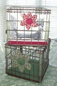 Vintage Metal Milk Crates With A Modern Country Updated Look Get Em While They Last Metal Milk Crates Crate Decor Milk Crates