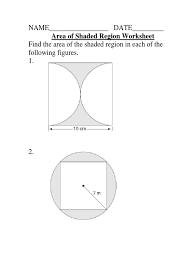 This figure consists of 2 concentric circles. Areas Of Shaded Regions