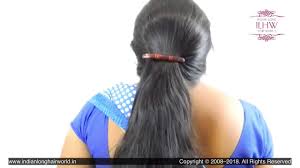 With luv ♥ shruti indian/desi makeup guru indian/bollywood/pakistani/arabic bridal makeup and beauty channel on youtube note : Deepa S South Indian Style Clipped High Ponytail Making Flaunting With Her Knee Length Mane Youtube