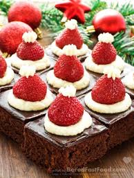 Or make my easy pancakes from the pantry since you just stocked up on your pantry staples at the store. Santa Hat Mini Brownies Healthy Christmas Party Dinner Menu Dessert Ideas Bored Fast Food Christmas Food Desserts Christmas Food Christmas Cooking