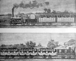 The First Passenger Carriage In Europe 1830 George Stephenson S Steam Locomotive Liverpool And Manchester Railway Locomotive Old Trains Europe Train Travel