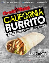 We did not find results for: Chronic Tacos On Twitter The California Burrito Is Back Try It Today Chronictacos Livethetacolife Http T Co Iy5q577qna