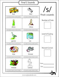 Https Www Myslpmaterials Com Final S Sound Word Level Speech Language Workshee Beginning Sounds Worksheets Speech Language Activities Speech And Language
