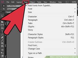 Open the pages palette open and left click on the submenu. Indesign Page Numbers