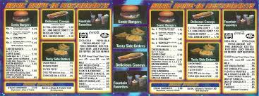 Sonic Menu From 1980 Sonic Drive In Vintage Menu Fast Food Menu