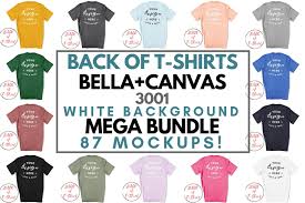 Download Back Of T Shirt Bc3001 Mockup Bundle Psd Mockup Template Mockup Free Psd Mockup Template