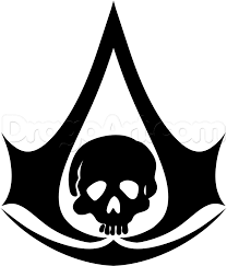 How To Draw The Assassins Creed Black Flag Logo Step 7 Assassins Creed Black Flag Black Flag Logo Black Flag
